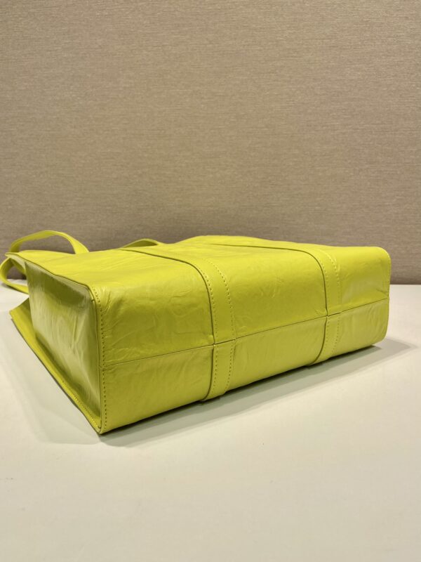 Prada Small antique nappa leather tote