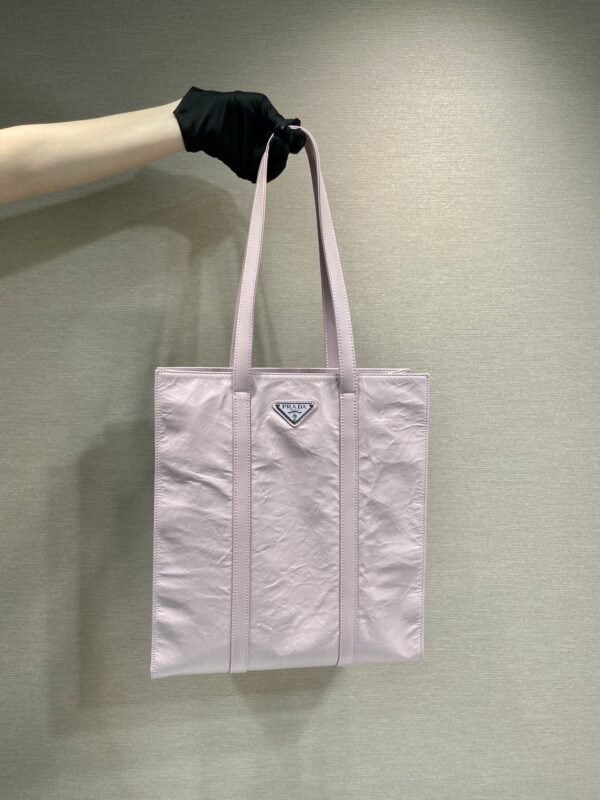 Prada Small antique nappa leather tote