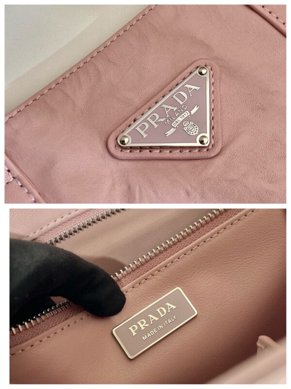 Prada Small antique nappa leather tote