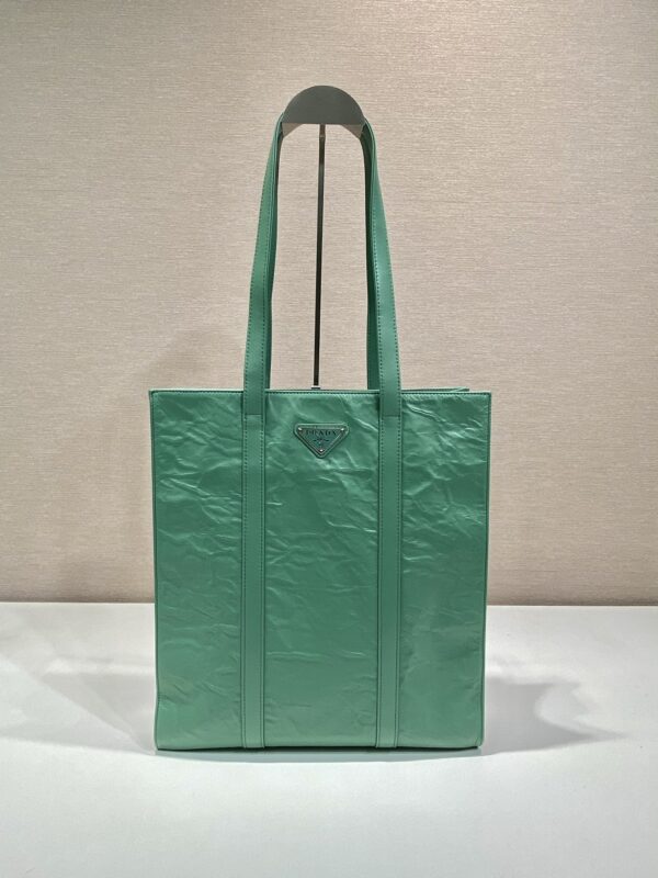 Prada Small antique nappa leather tote