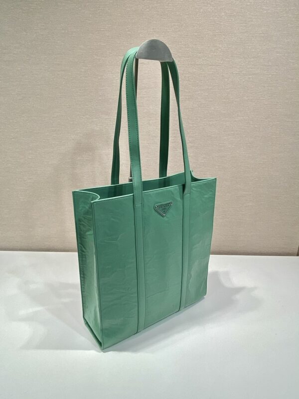 Prada Small antique nappa leather tote