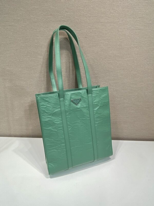 Prada Small antique nappa leather tote