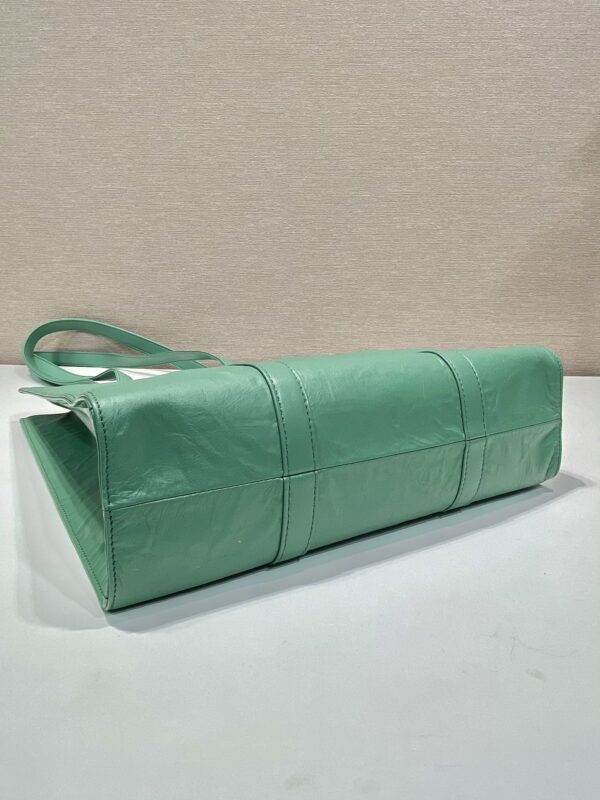 Prada Small antique nappa leather tote