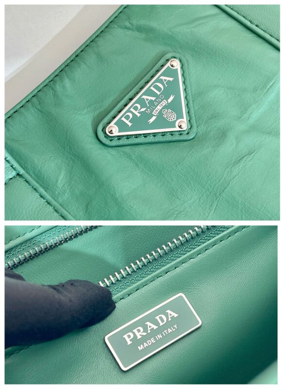 Prada Small antique nappa leather tote