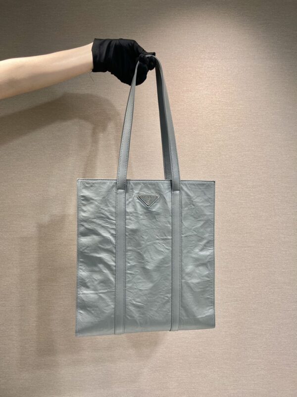 Prada Small antique nappa leather tote