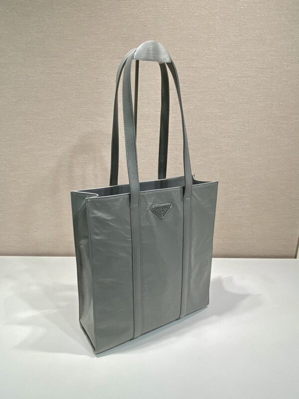Prada Small antique nappa leather tote