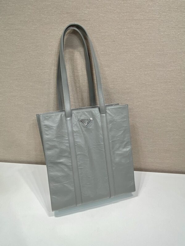 Prada Small antique nappa leather tote