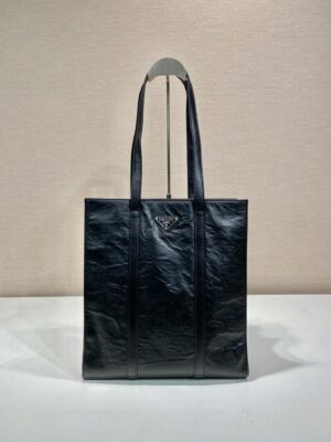 Prada Small antique nappa leather tote