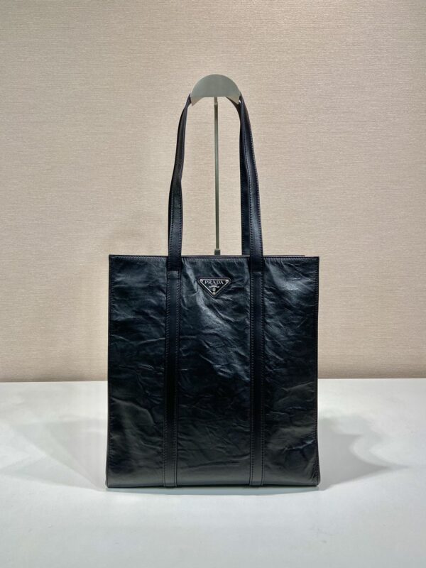 Prada Small antique nappa leather tote