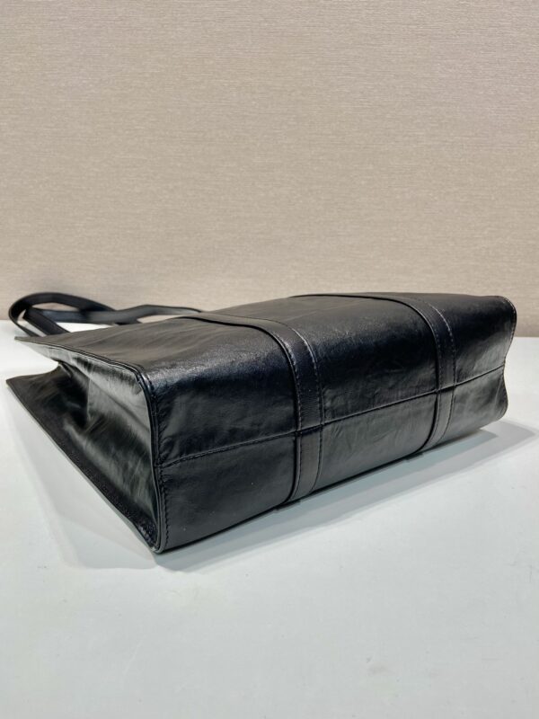 Prada Small antique nappa leather tote