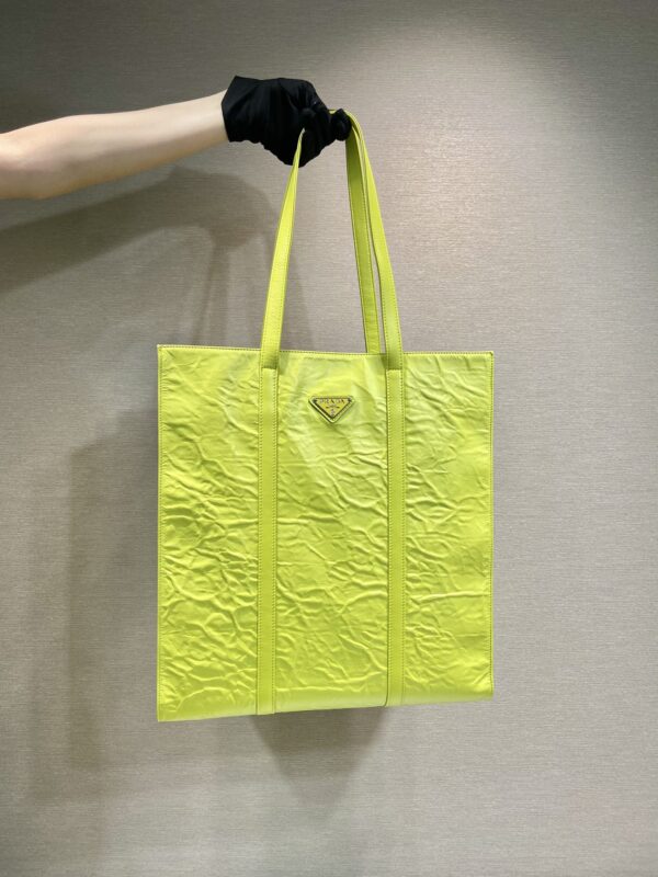 Prada Medium antique nappa leather tote bag