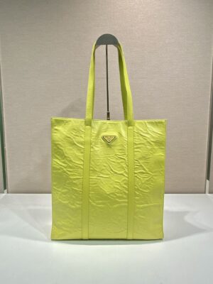 Prada Medium antique nappa leather tote bag
