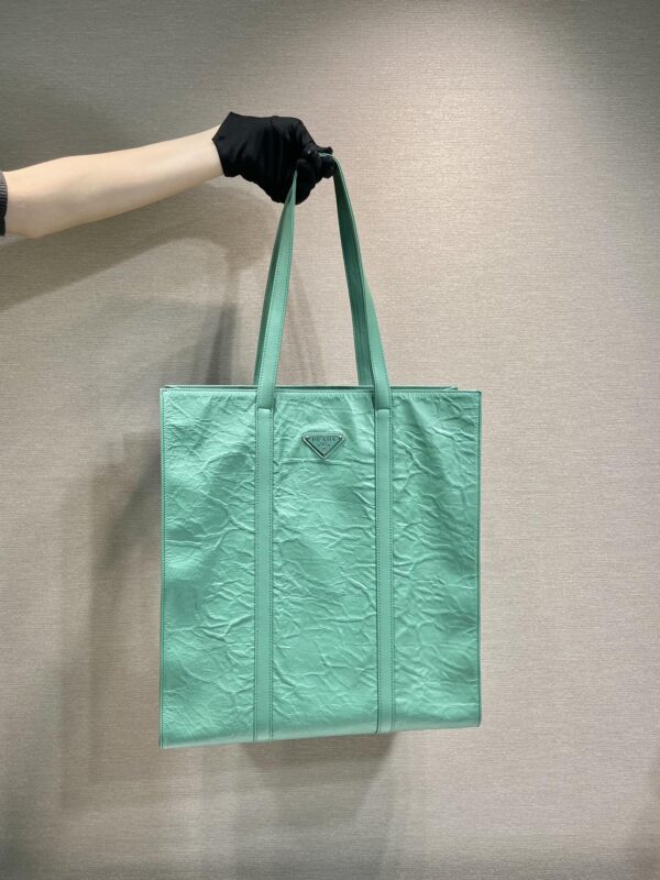 Prada Medium antique nappa leather tote bag