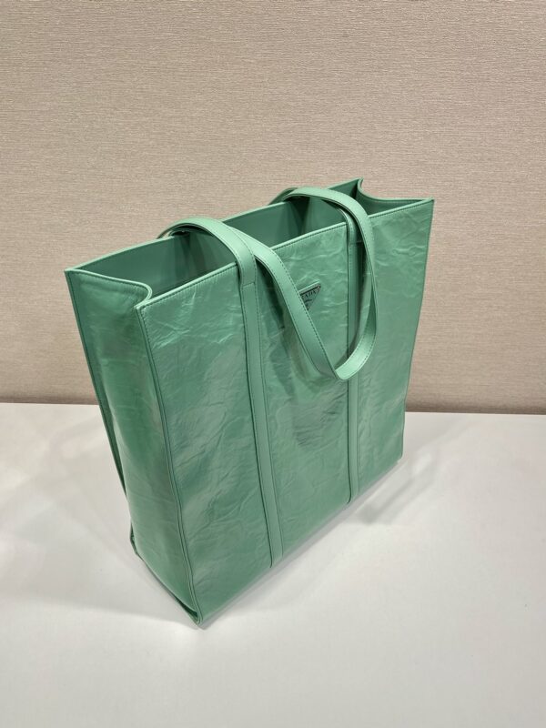 Prada Medium antique nappa leather tote bag