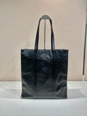 Prada Medium antique nappa leather tote bag