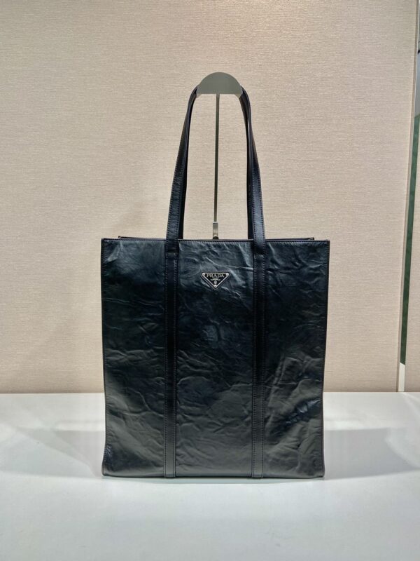 Prada Medium antique nappa leather tote bag
