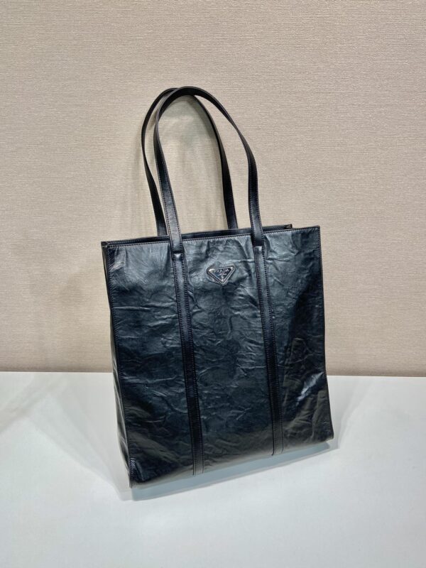Prada Medium antique nappa leather tote bag