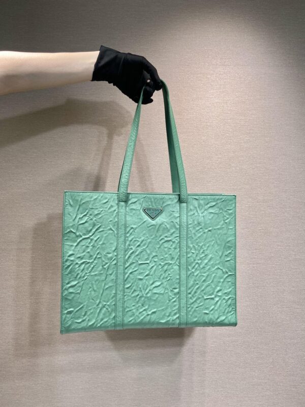 Prada Large antique nappa leather tote