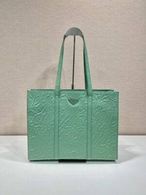 Prada Large antique nappa leather tote