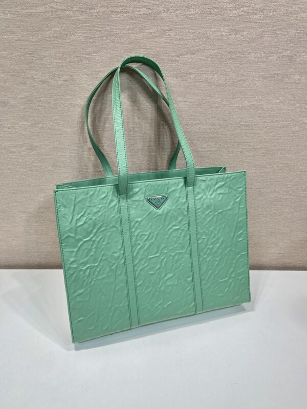 Prada Large antique nappa leather tote