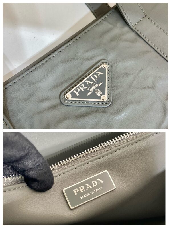 Prada Large antique nappa leather tote