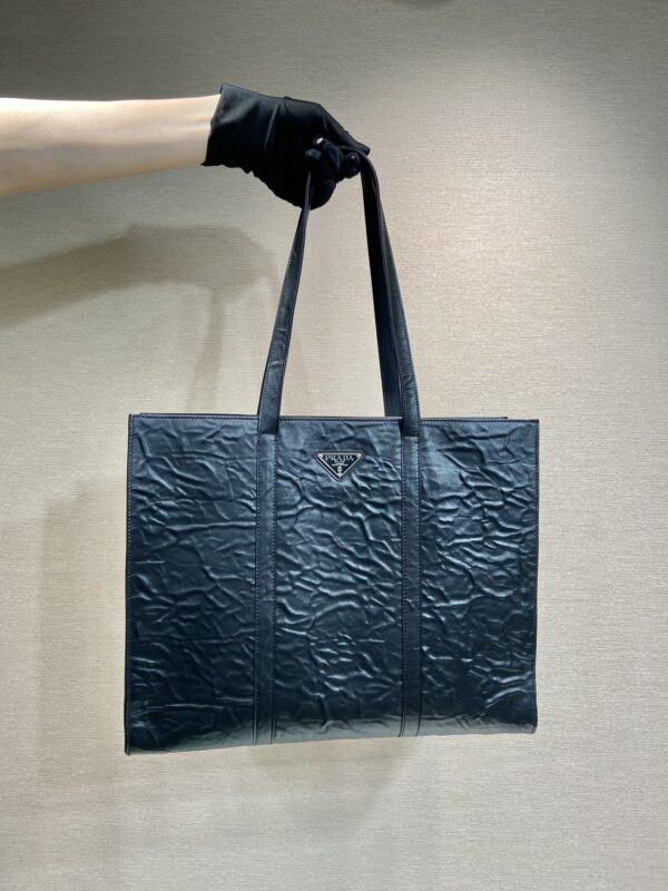 Prada Large antique nappa leather tote
