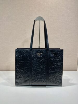 Prada Large antique nappa leather tote