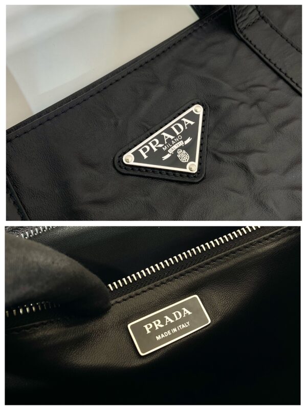 Prada Large antique nappa leather tote