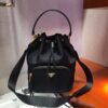 Prada Jacquard Drawstring Shoulder Bag
