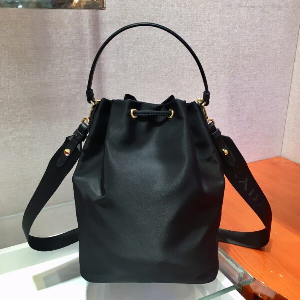Prada Jacquard Drawstring Shoulder Bag