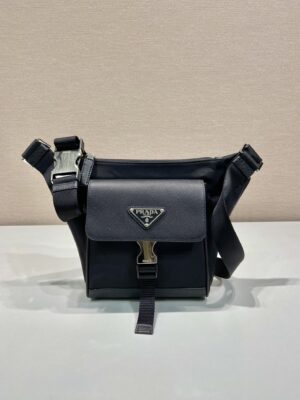 Prada Re-nylon And Saffiano Leather Shoulder Bag
