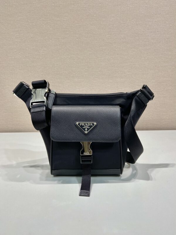 Prada Re-nylon And Saffiano Leather Shoulder Bag
