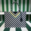 Prada Symbole embroidered fabric tote bag