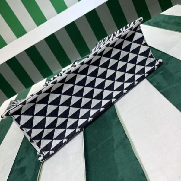 Prada Symbole embroidered fabric tote bag