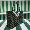 Prada Symbole embroidered fabric tote bag