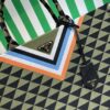 Prada Symbole embroidered fabric tote bag