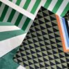 Prada Symbole embroidered fabric tote bag
