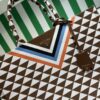 Prada Symbole embroidered fabric tote bag