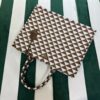 Prada Symbole embroidered fabric tote bag