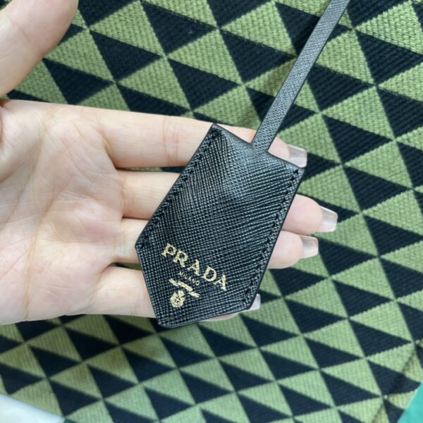 Prada Symbole embroidered fabric tote bag