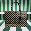 Prada Symbole embroidered fabric tote bag
