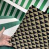 Prada Symbole embroidered fabric tote bag