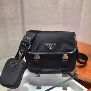 Prada Re-nylon And Saffiano Leather Shoulder Bag