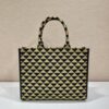 Large Prada Symbole embroidered fabric handbag