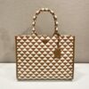 Large Prada Symbole embroidered fabric handbag