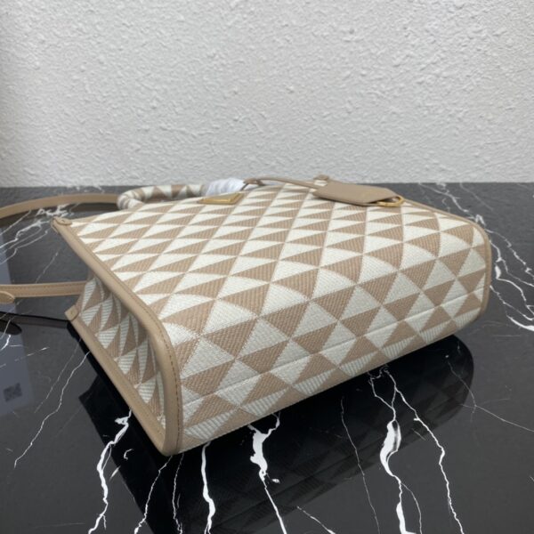 Small Prada Symbole embroidered fabric handbag
