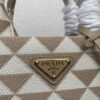 Small Prada Symbole embroidered fabric handbag
