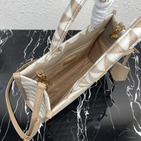 Small Prada Symbole embroidered fabric handbag
