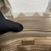Small Prada Symbole embroidered fabric handbag