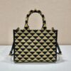 Small Prada Symbole embroidered fabric handbag